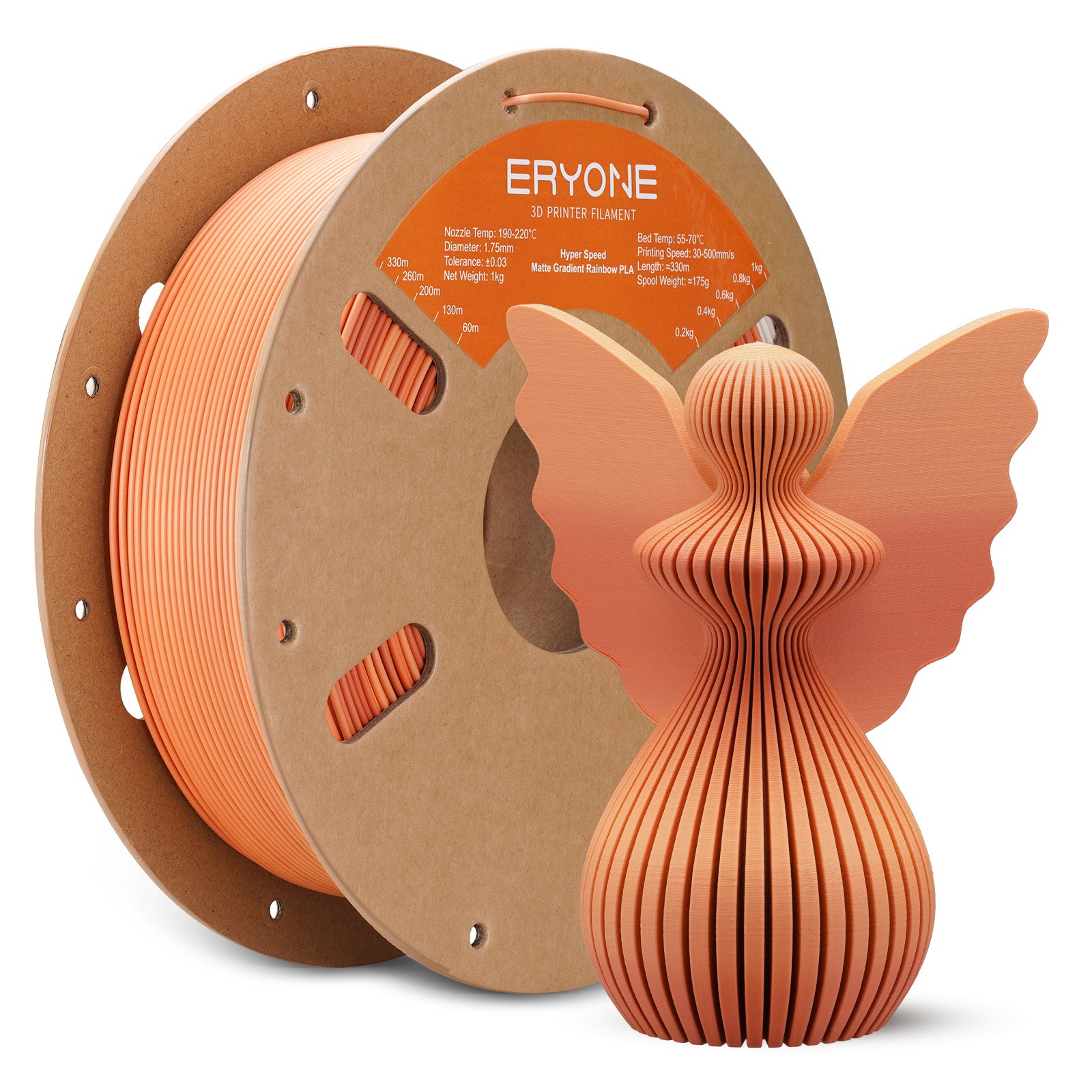 ERYONE Matte Dual-Color PLA Filament for 3D Printers,Accuracy +/- 0.03 mm,1kg (2.2LBS)/Spool 1.75mm