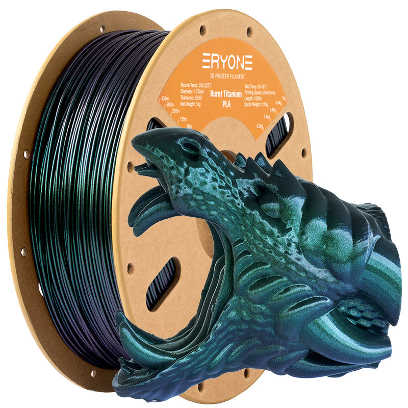 ERYONE PLA Burnt Titanium 3D Printer Filament 1.75mm, Dimensional Accuracy +/- 0.05 mm 1kg (2.2LBS)/Spool