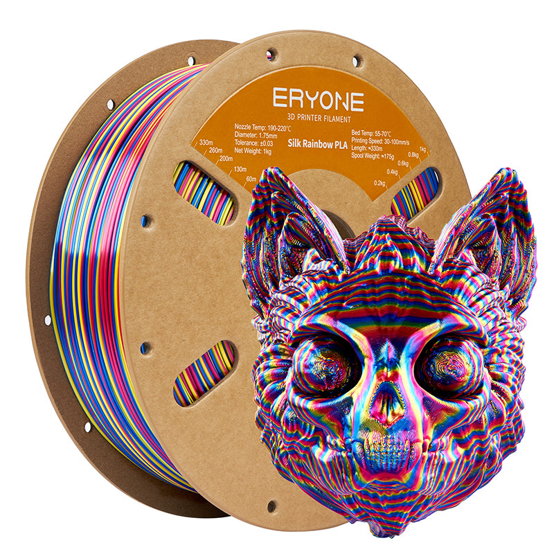 ERYONE Triple-Color Silk PLA Filament for 3D Printers,1kg (2.2LBS)/Spool 1.75mm,Accuracy +/- 0.03 mm