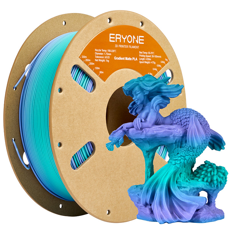 ERYONE Matte Dual-Color PLA Filament for 3D Printers,Accuracy +/- 0.03 mm,1kg (2.2LBS)/Spool 1.75mm