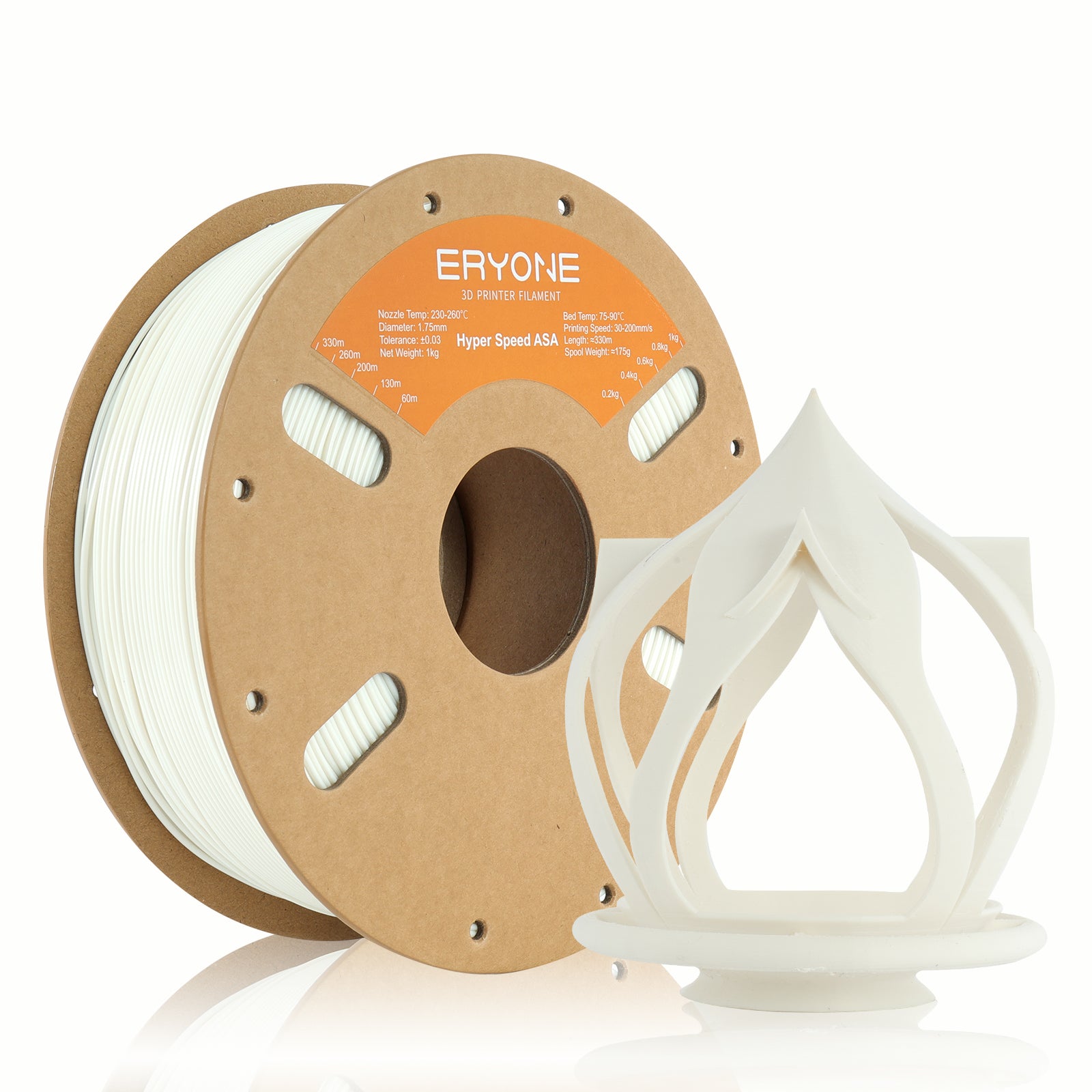 ERYONE ASA 3D Printer Filament 1.75mm, Dimensional Accuracy +/- 0.05 mm 1kg (2.2LBS)/Spool