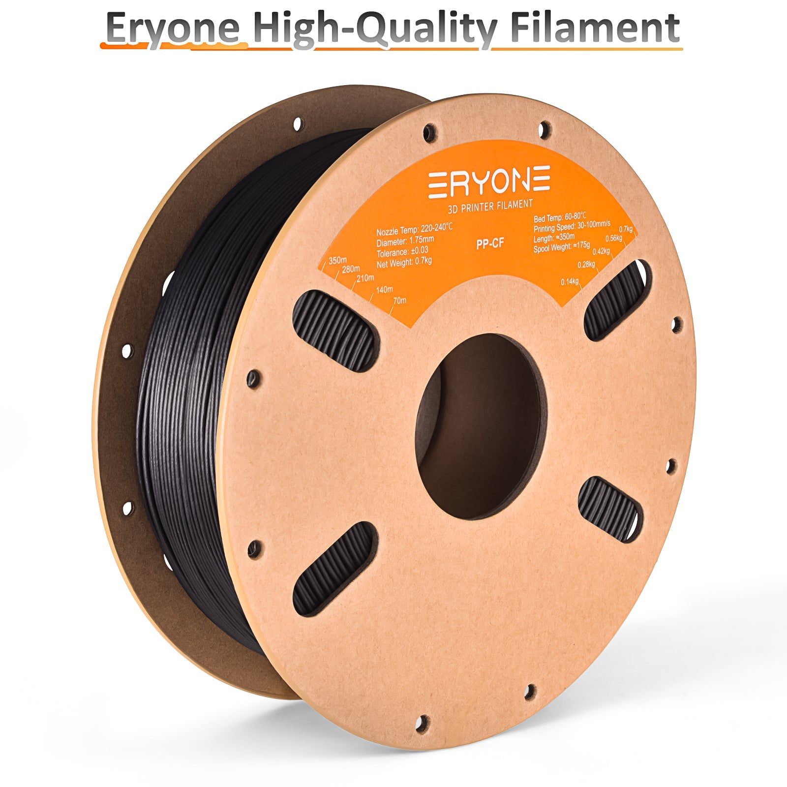 ERYONE PP Filament, 1.75mm ±0.03mm Filament For 3D Printer, 900G(2.2LBS)/ Spool