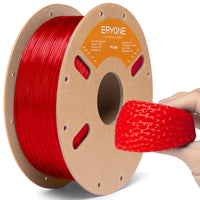 TPU 85A Flexible Filament - 1.75mm±0.03mm (1kg) - TPU 85A Flexible-Transparent Red