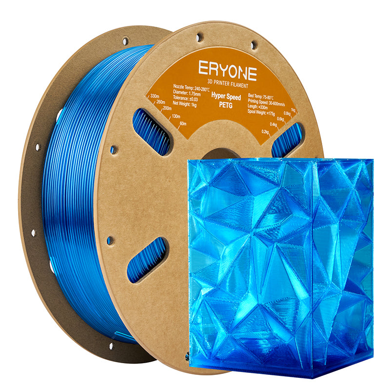 ERYONE PETG Filament, 1.75mm ±0.03mm Filament for 3D Printer, 1KG(2.2LBS)/ Spool