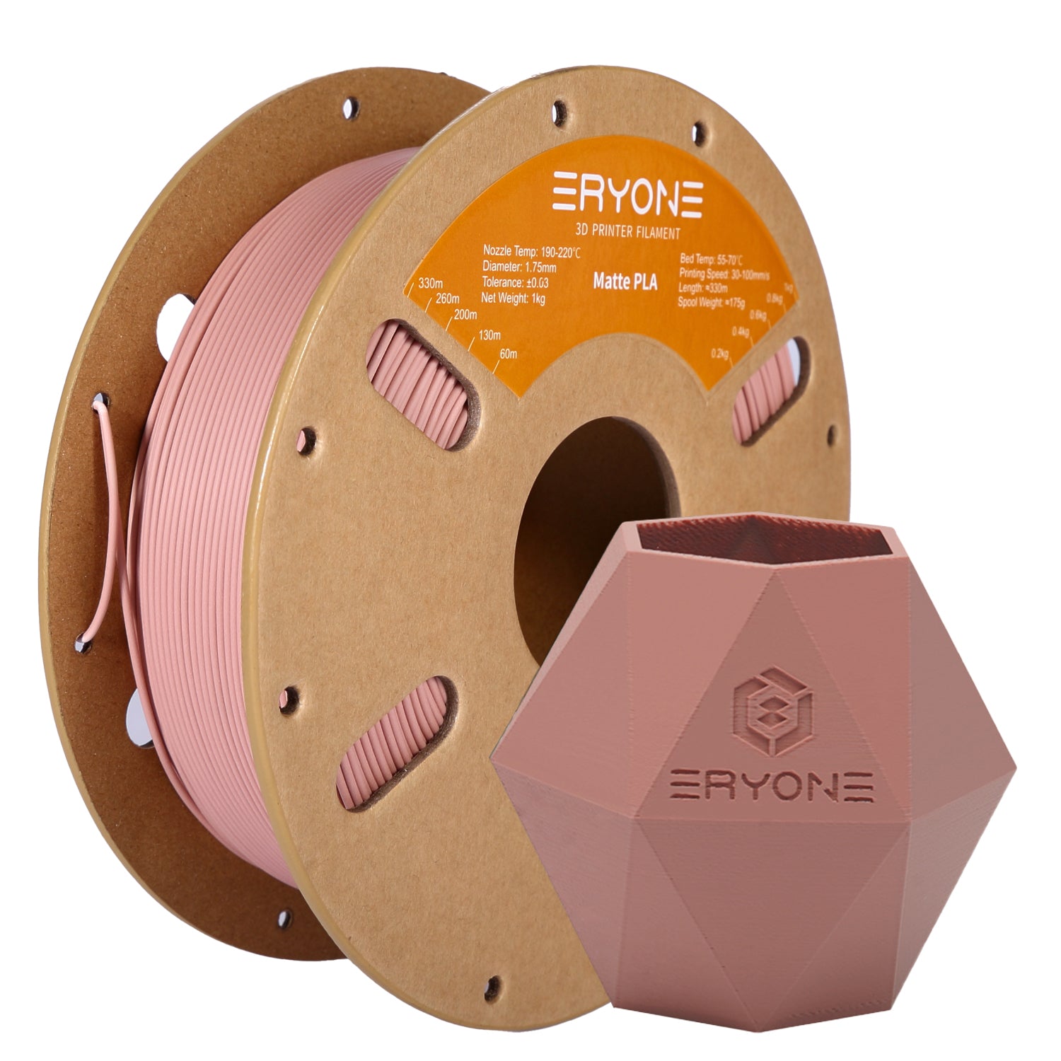 ERYONE Standard Matte /Matte Hyper Speed PLA Filament, 1.75mm Filament for 3D Printer, 1KG(2.2LBS)/ Spool