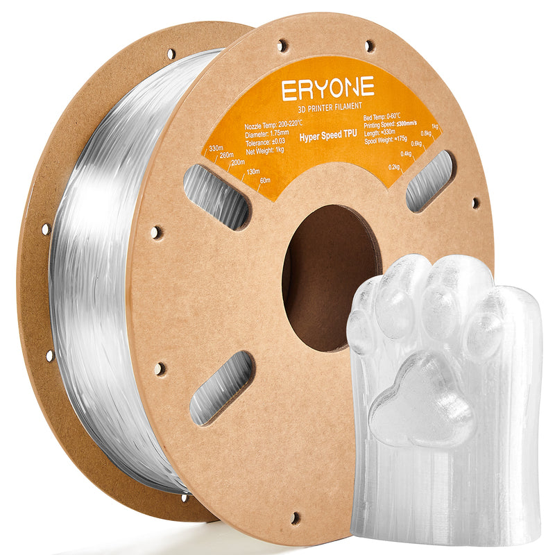 ERYONE 1.75mm TPU 3D Printer Filament, Dimensional Accuracy +/- 0.05 mm, 0.5kg (1.1 LB) / Spool