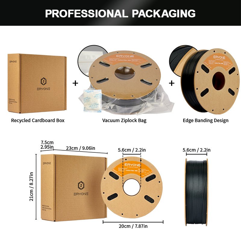 ABS & ABS - CF Filament - 1.75mm±0.03mm (1kg)