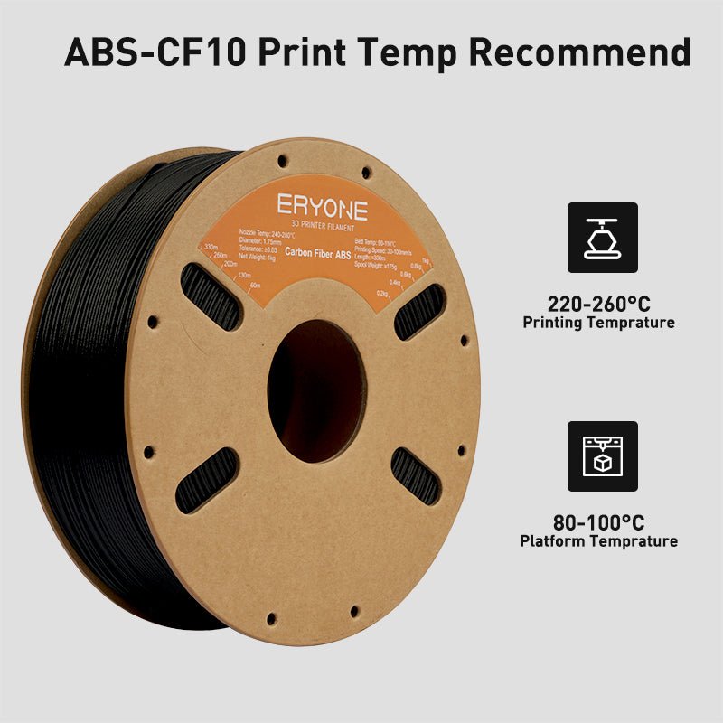 ABS & ABS - CF Filament - 1.75mm±0.03mm (1kg)