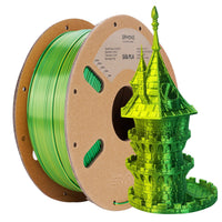 PLA  Dual-Color Silk Filament - 1.75mm±0.03mm (1kg) - Yellow&Green