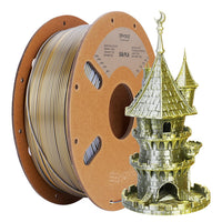 (CA only)（Pre-sale）PLA All Series Filament，1kg (MOQ:20 Rolls，Mixable) - Silk Dual-Color-Gold&Silver