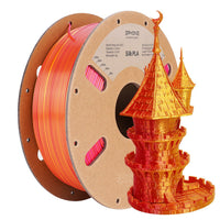 PLA  Dual-Color Silk Filament - 1.75mm±0.03mm (1kg) - Red&Gold