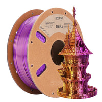 PLA  Dual-Color Silk Filament - 1.75mm±0.03mm (1kg) - Gold&Purple