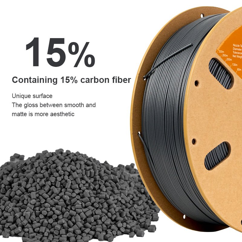 PETG Carbon Fiber Filament - 1.75mm±0.03mm (1kg)
