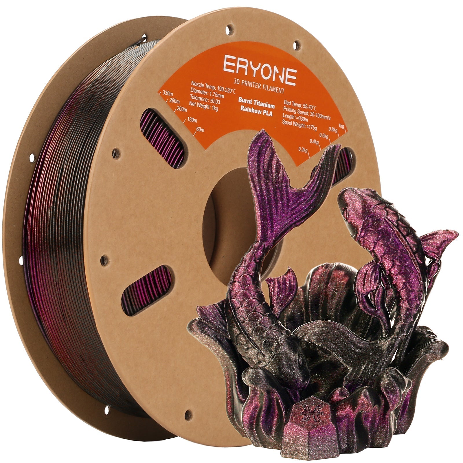 PLA Burnt Titanium Filament - 1.75mm±0.03mm (1kg)