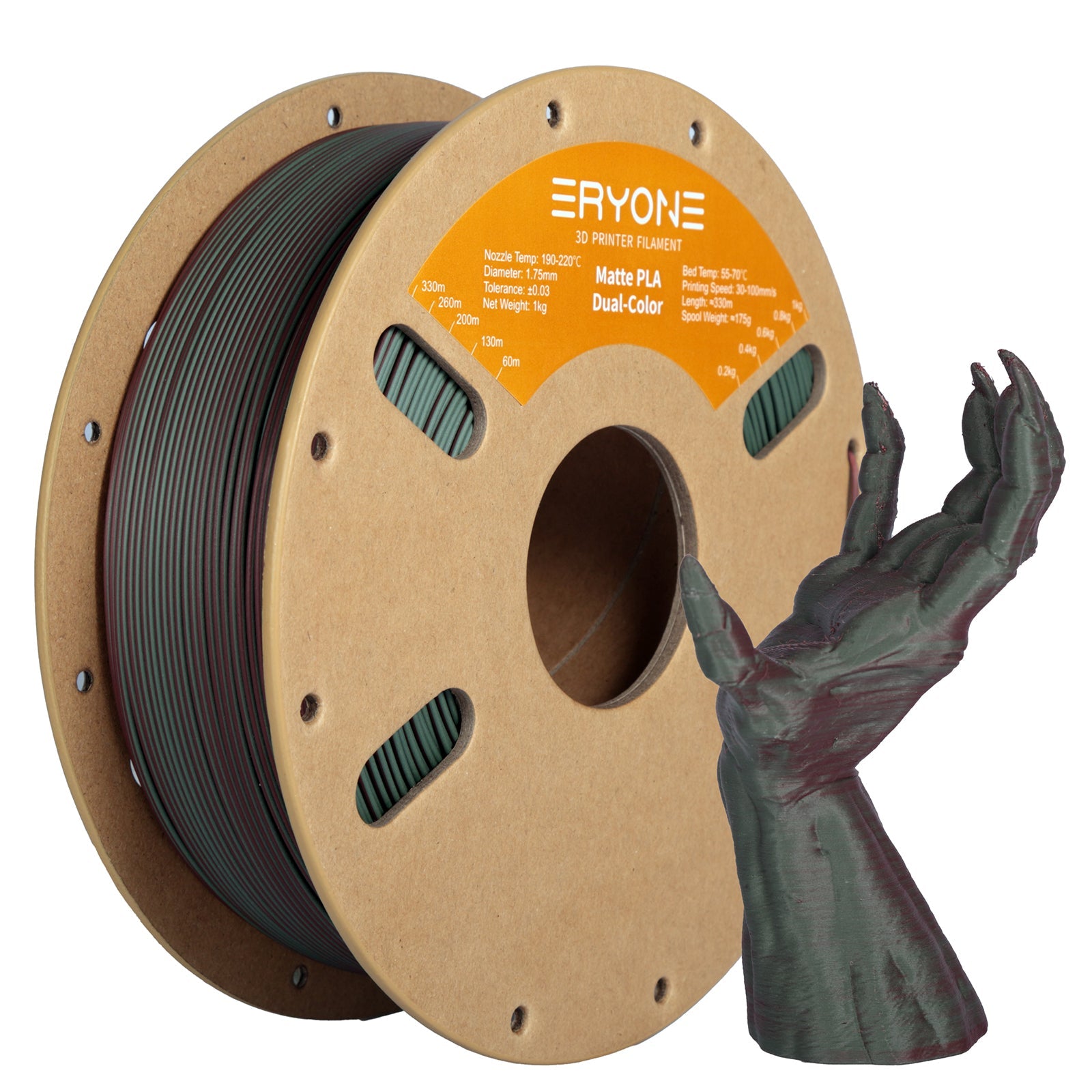 PLA Dual - Color Matte Filament - 1.75mm±0.03mm (1kg)