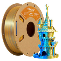 PLA  Dual-Color Silk Filament - 1.75mm±0.03mm (1kg) - Gold&Blue