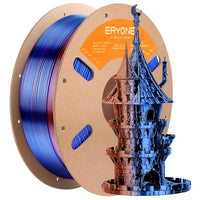 PLA  Dual-Color Silk Filament - 1.75mm±0.03mm (1kg) - Orange & Blue