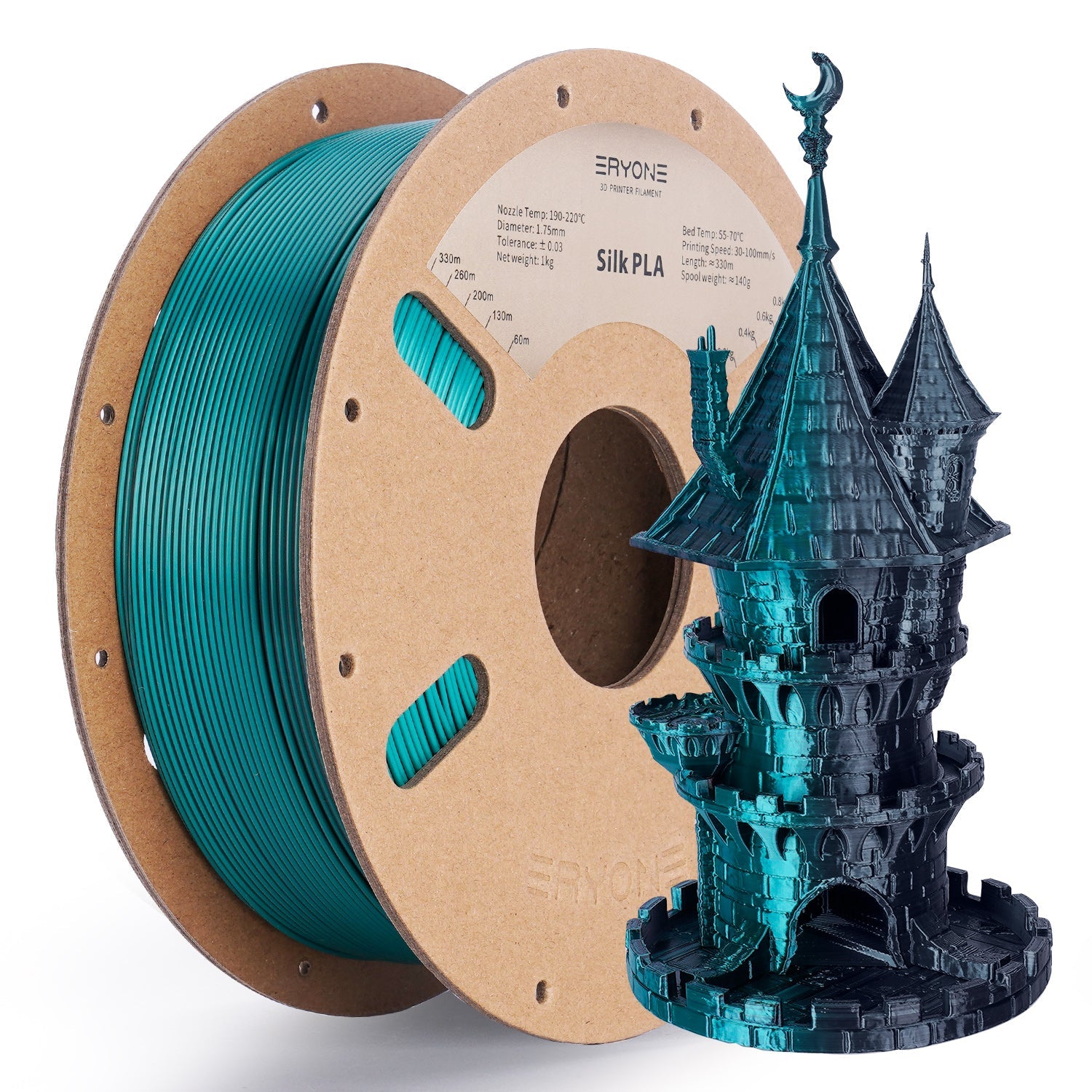 PLA Dual - Color Silk Filament - 1.75mm±0.03mm (1kg)