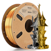 PLA  Dual-Color Silk Filament - 1.75mm±0.03mm (1kg) - Black&Dark Gold