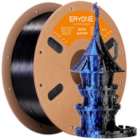 PLA  Dual-Color Silk Filament - 1.75mm±0.03mm (1kg) - Midnight Blue & Black