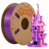 PLA  Dual-Color Silk Filament - 1.75mm±0.03mm (1kg) - Orange Red&Purple