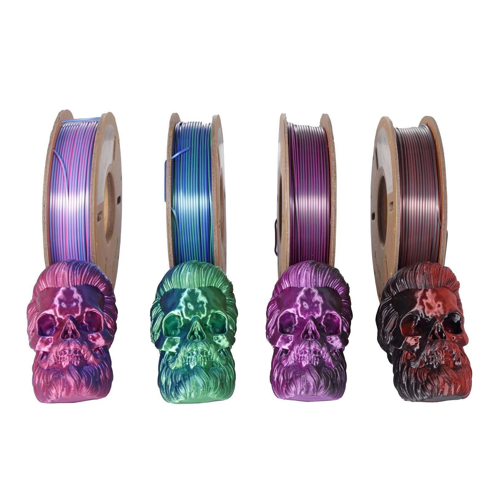 PLA Dual - Color Silk Filament，1.75mm ±0.03mm(250g)，Total 4 Rolls