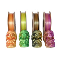PLA Dual-Color Silk Filament，1.75mm ±0.03mm(250g)，Total 4 Rolls - Dual-Color 4 Small Rolls Set 250g*4-Gold/Copper+Gold/Silver+Red/Gold+Yellow/Green