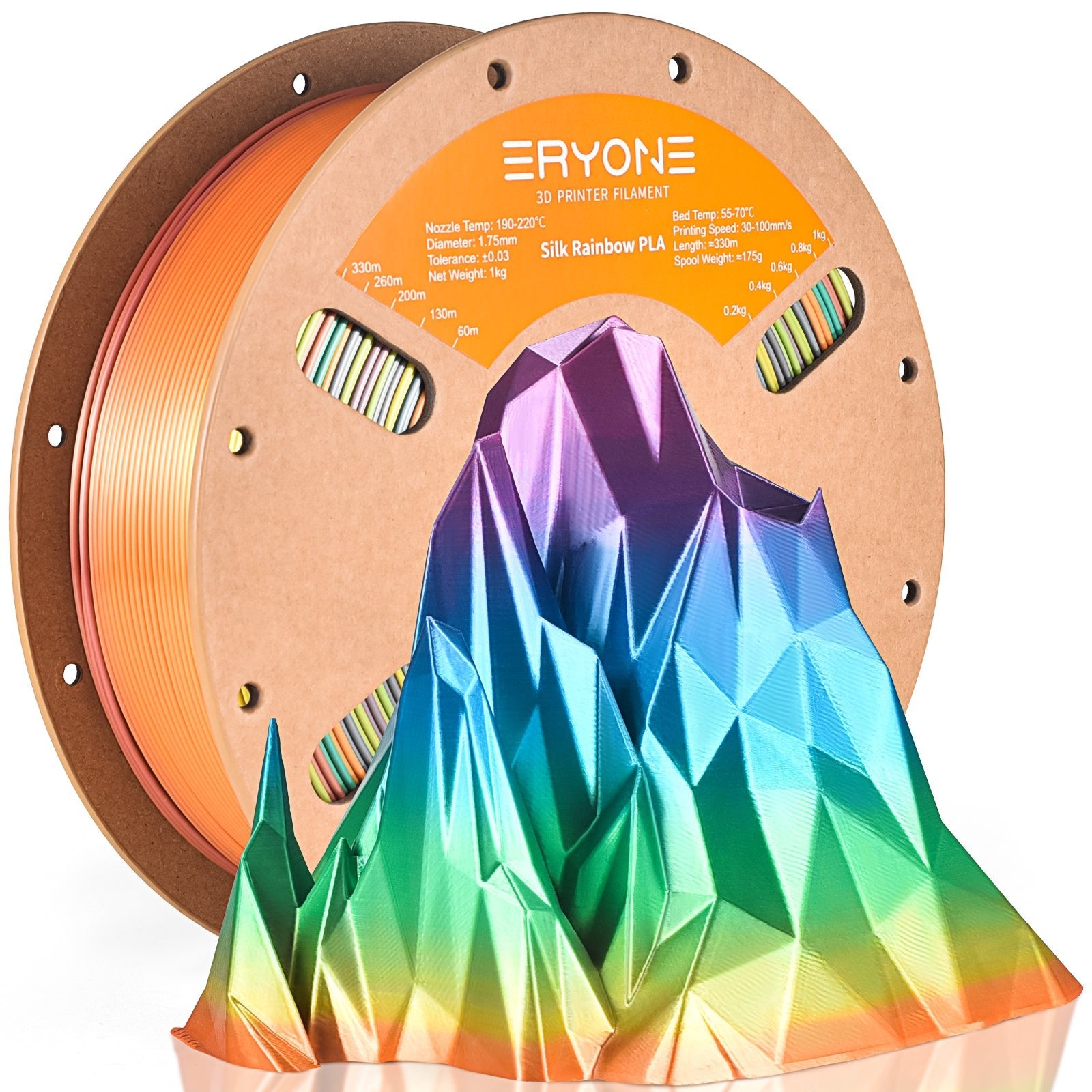 PLA Rainbow Silk Filament - 1.75mm±0.03mm (1kg)