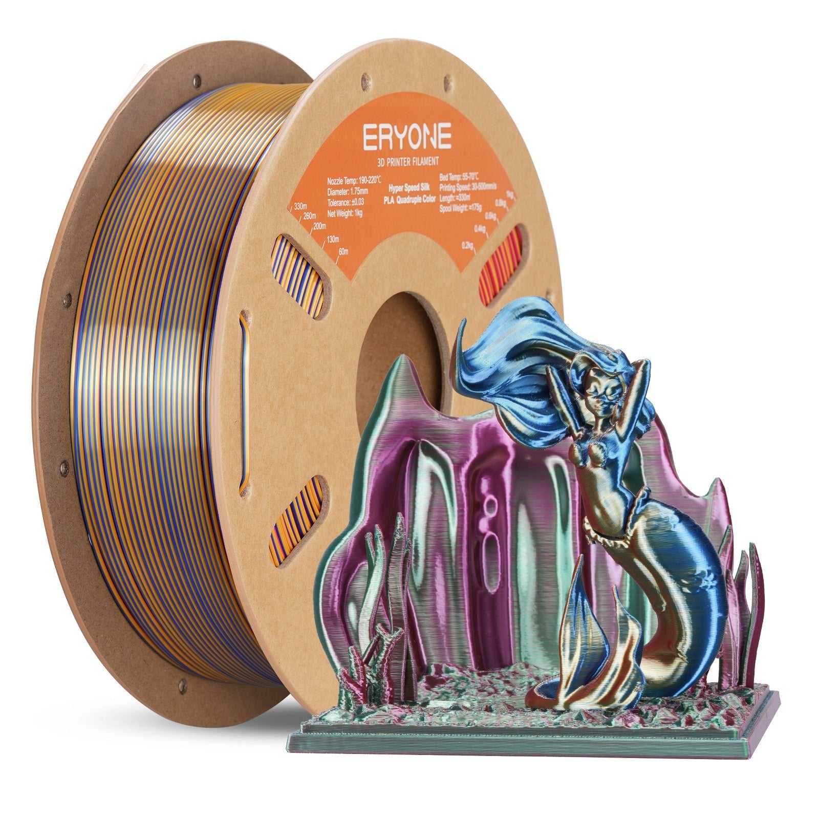 PLA Silk High - Speed quadruple Filament - 1.75mm±0.03mm (1kg)
