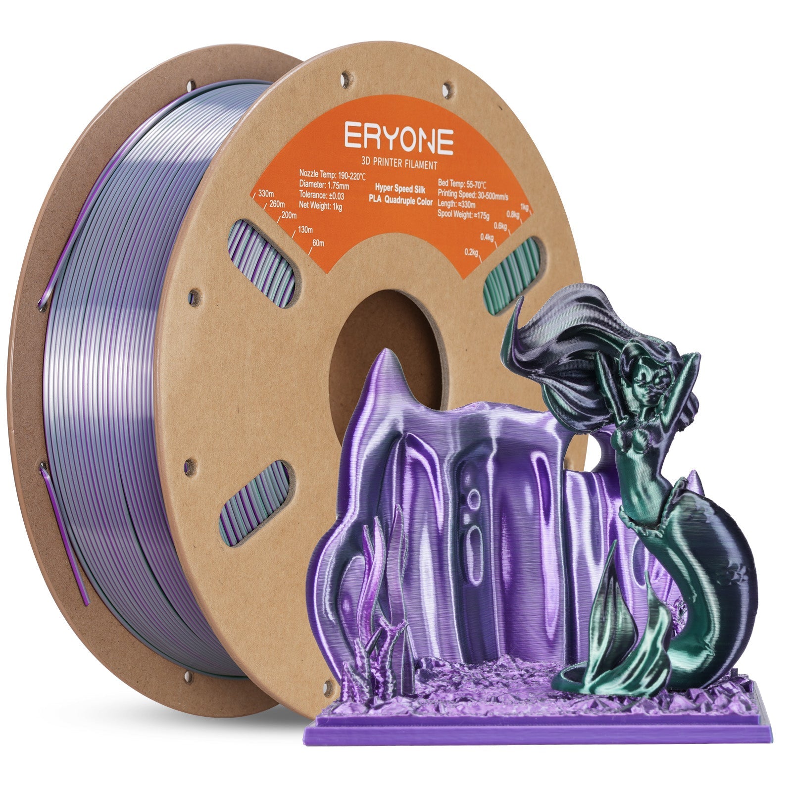 PLA Silk High - Speed quadruple Filament - 1.75mm±0.03mm (1kg)