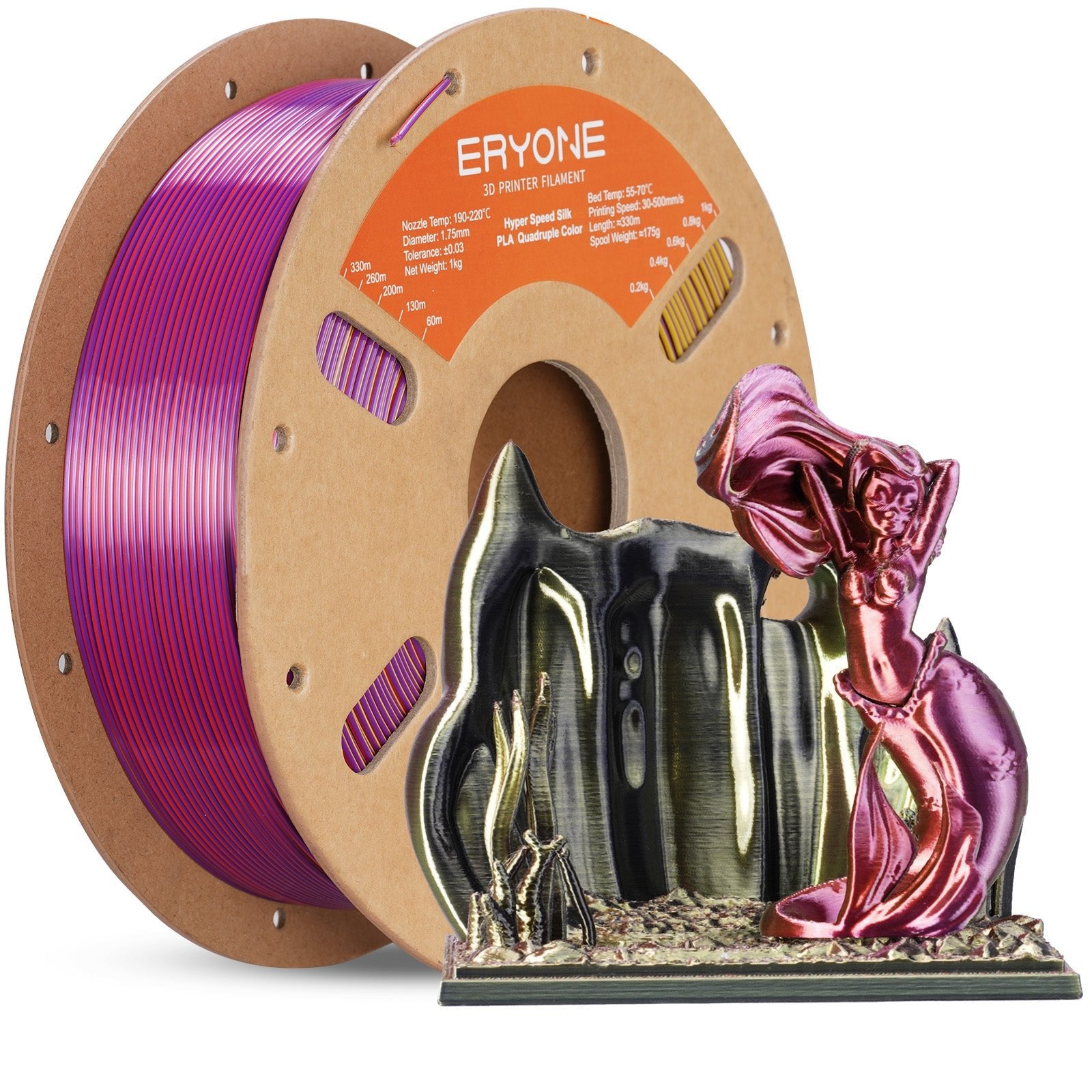 PLA Silk High - Speed quadruple Filament - 1.75mm±0.03mm (1kg)