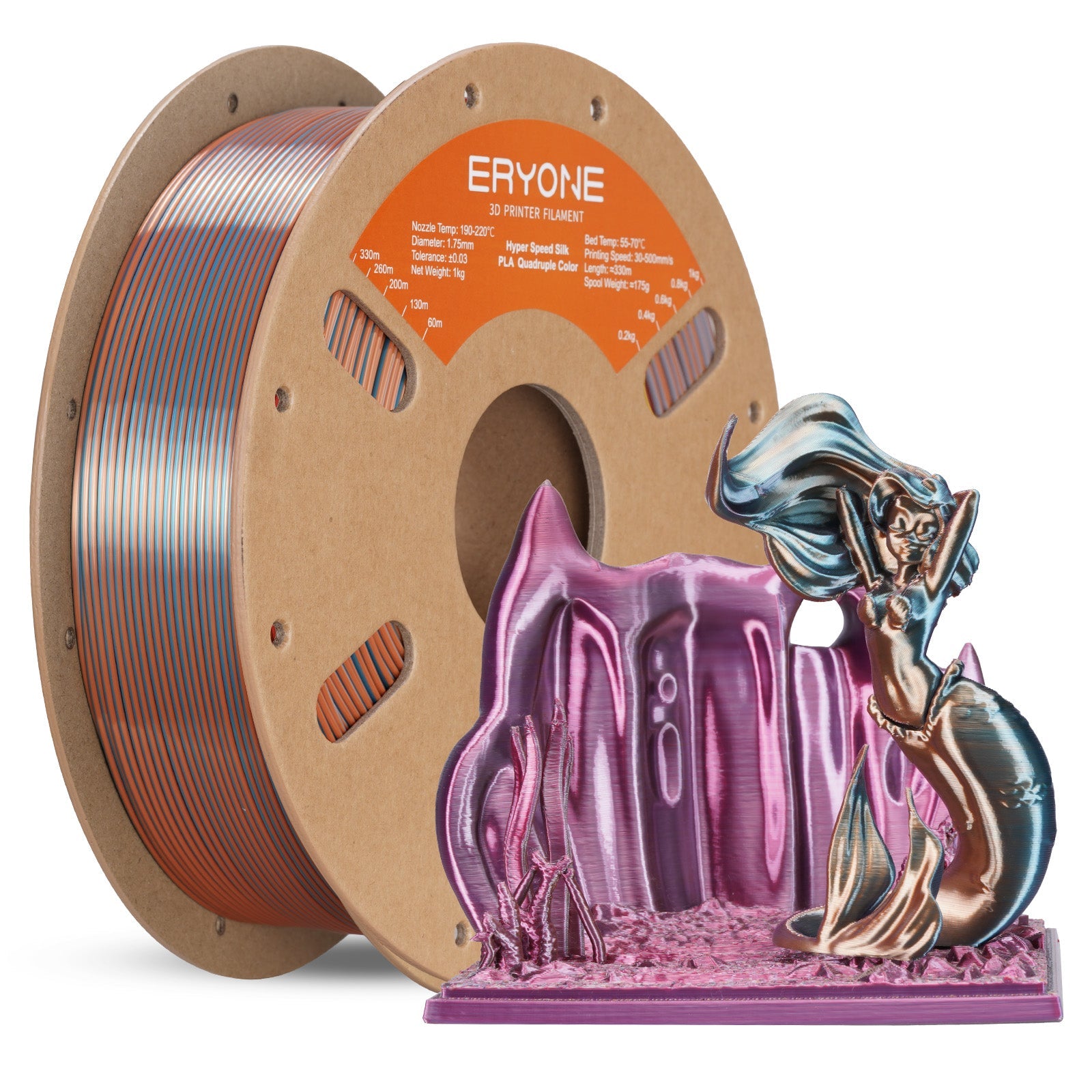 PLA Silk High - Speed quadruple Filament - 1.75mm±0.03mm (1kg)