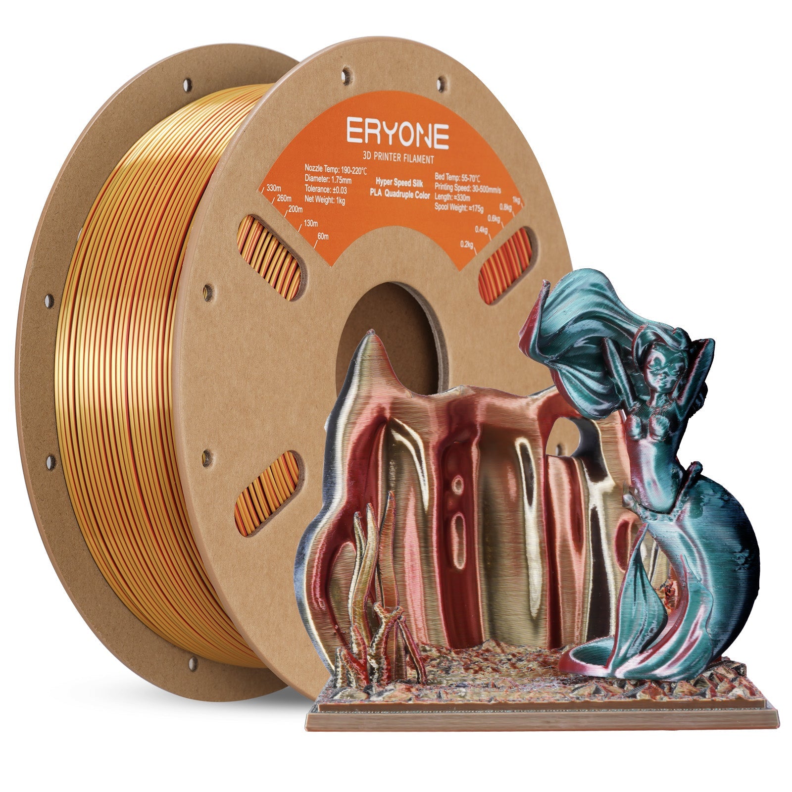 PLA Silk High - Speed quadruple Filament - 1.75mm±0.03mm (1kg)