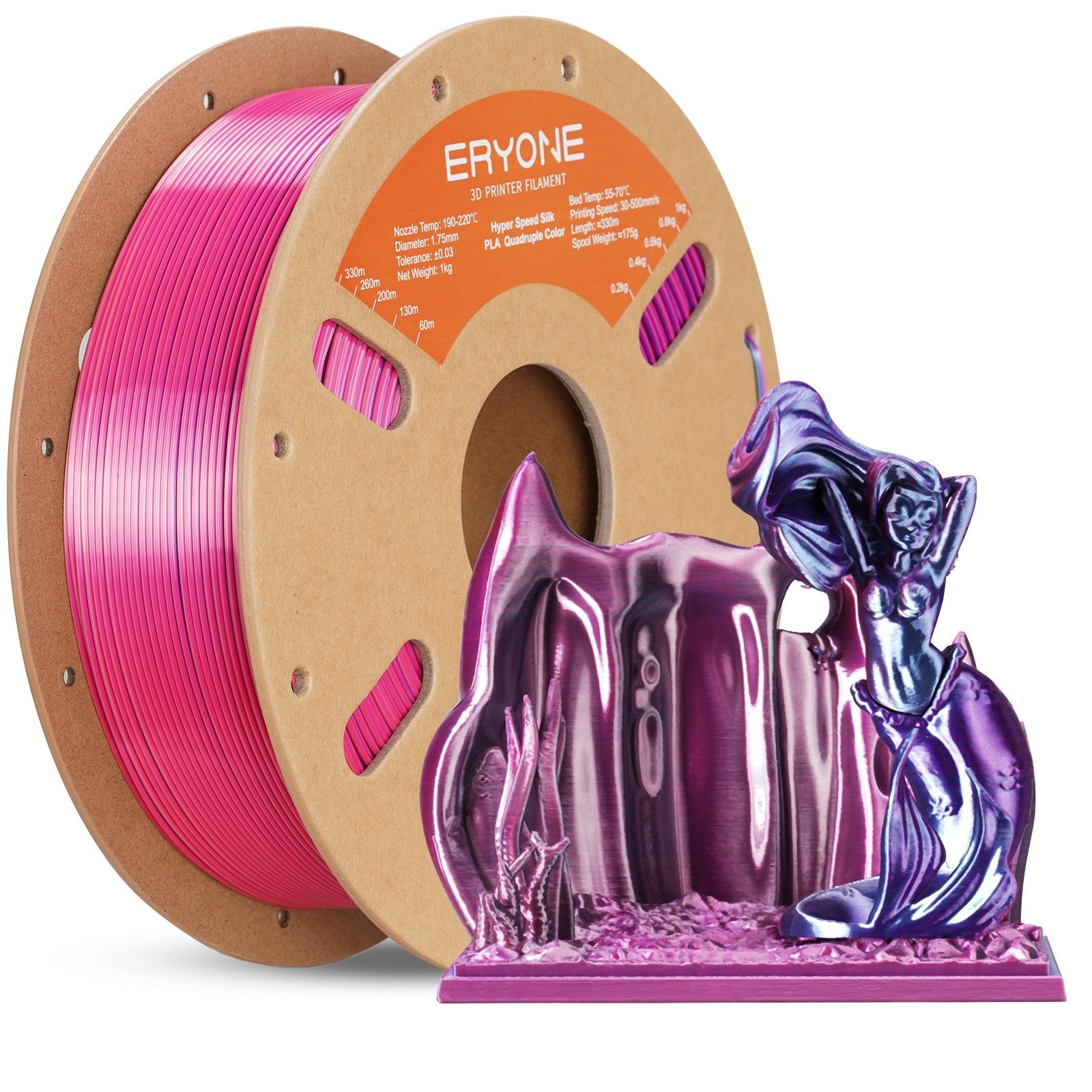 PLA Silk High - Speed quadruple Filament - 1.75mm±0.03mm (1kg)