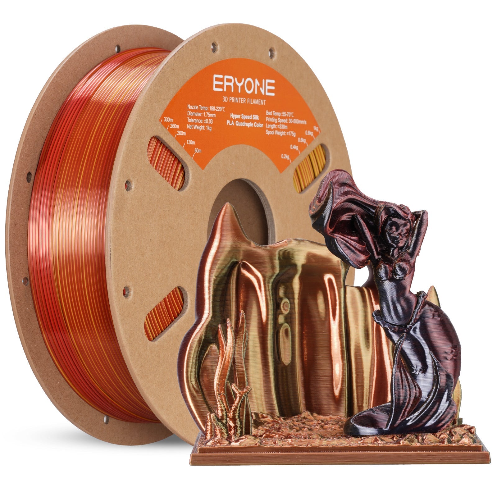 PLA Silk High - Speed quadruple Filament - 1.75mm±0.03mm (1kg)