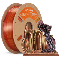 PLA Silk High-Speed Quadruple Filament  - 1.75mm±0.03mm (1kg) - PLA Silk Quadruple-Metallic Frenzy (Black & Dark Red & Banana Orange & Gold)