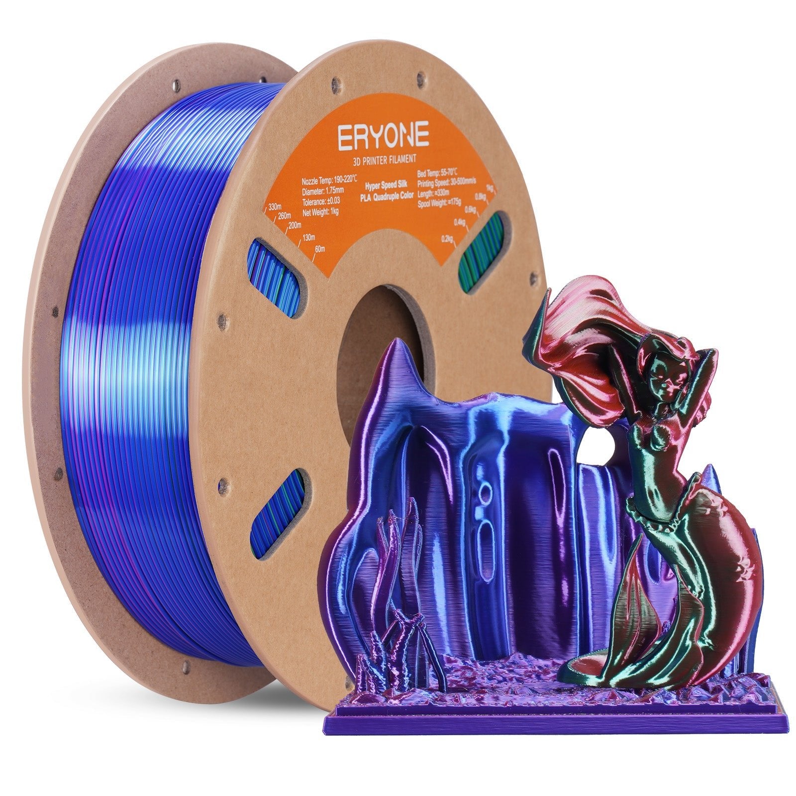 PLA Silk High - Speed quadruple Filament - 1.75mm±0.03mm (1kg)