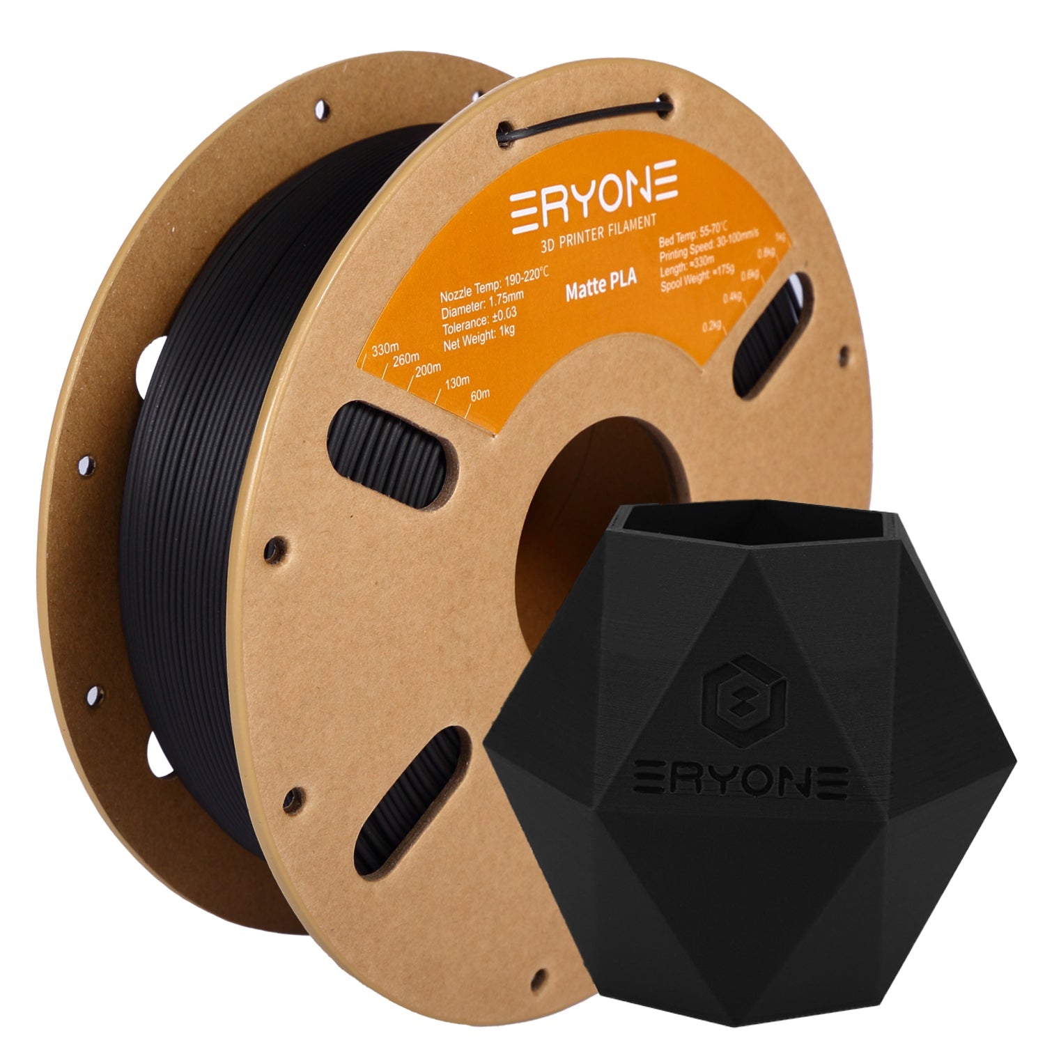 PLA Standard Matte/High - Speed Matte Filament - 1.75mm±0.03mm (1kg)