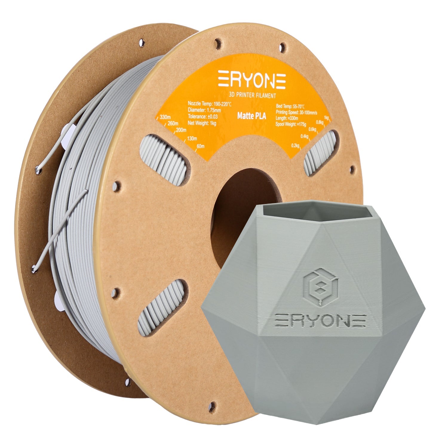PLA Standard Matte/High - Speed Matte Filament - 1.75mm±0.03mm (1kg)