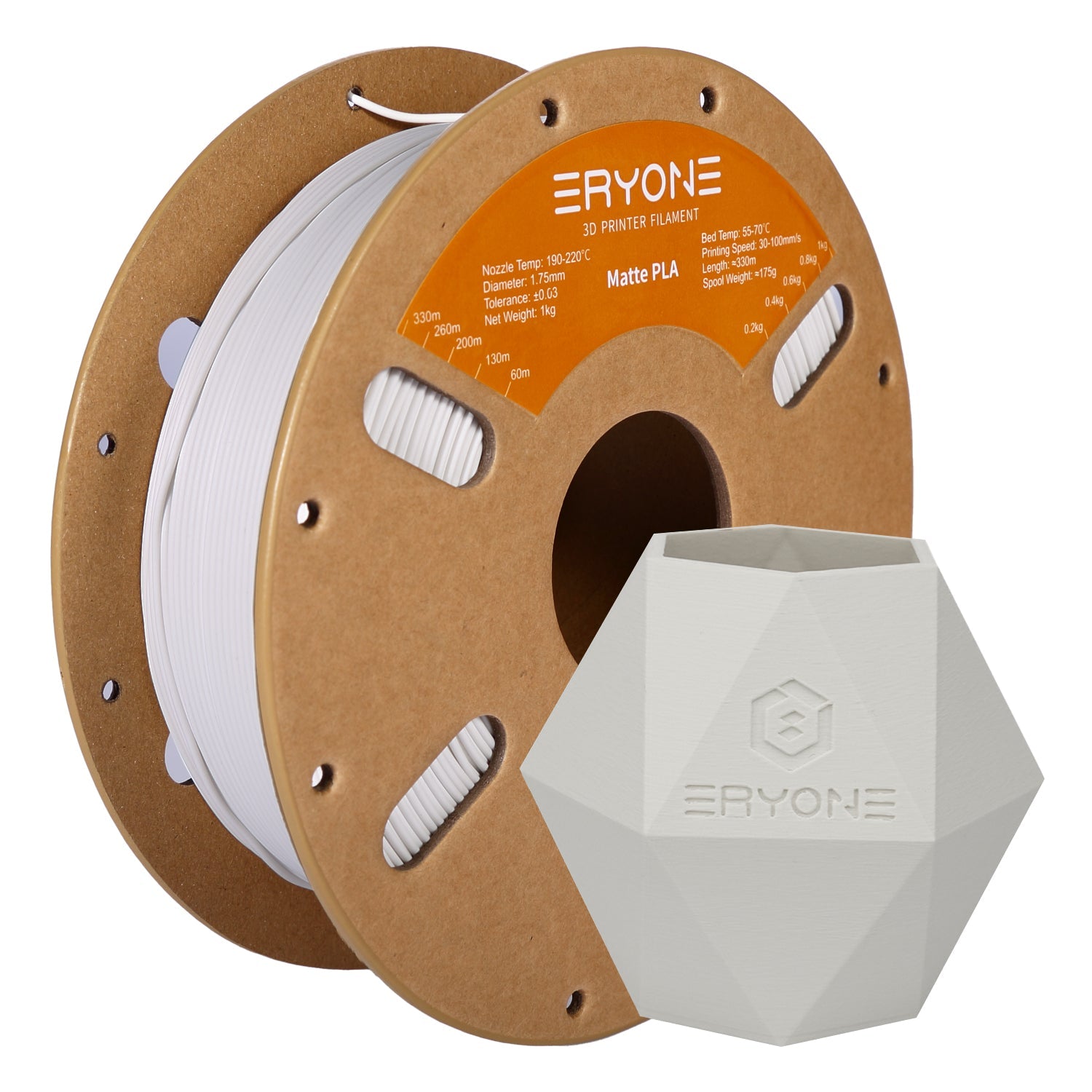 PLA Standard Matte/High - Speed Matte Filament - 1.75mm±0.03mm (1kg)
