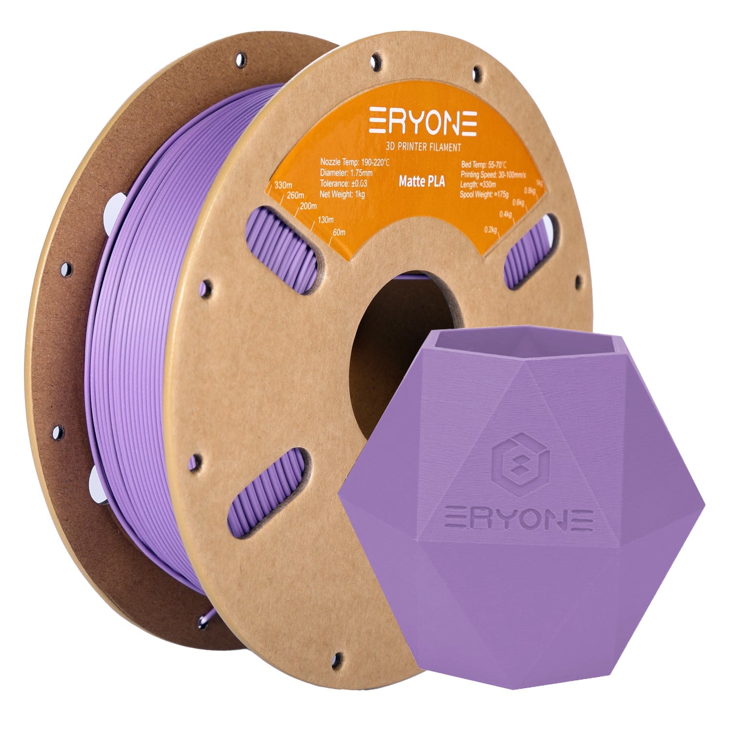 PLA Standard Matte/High - Speed Matte Filament - 1.75mm±0.03mm (1kg)