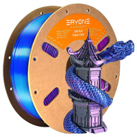 PLA Triple-Color Silk Filament - 1.75mm±0.03mm (1kg) - Black&Blue&Purple