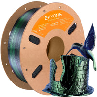 PLA Triple-Color Silk Filament - 1.75mm±0.03mm (1kg) - Dark Green & Midnight Blue & Black