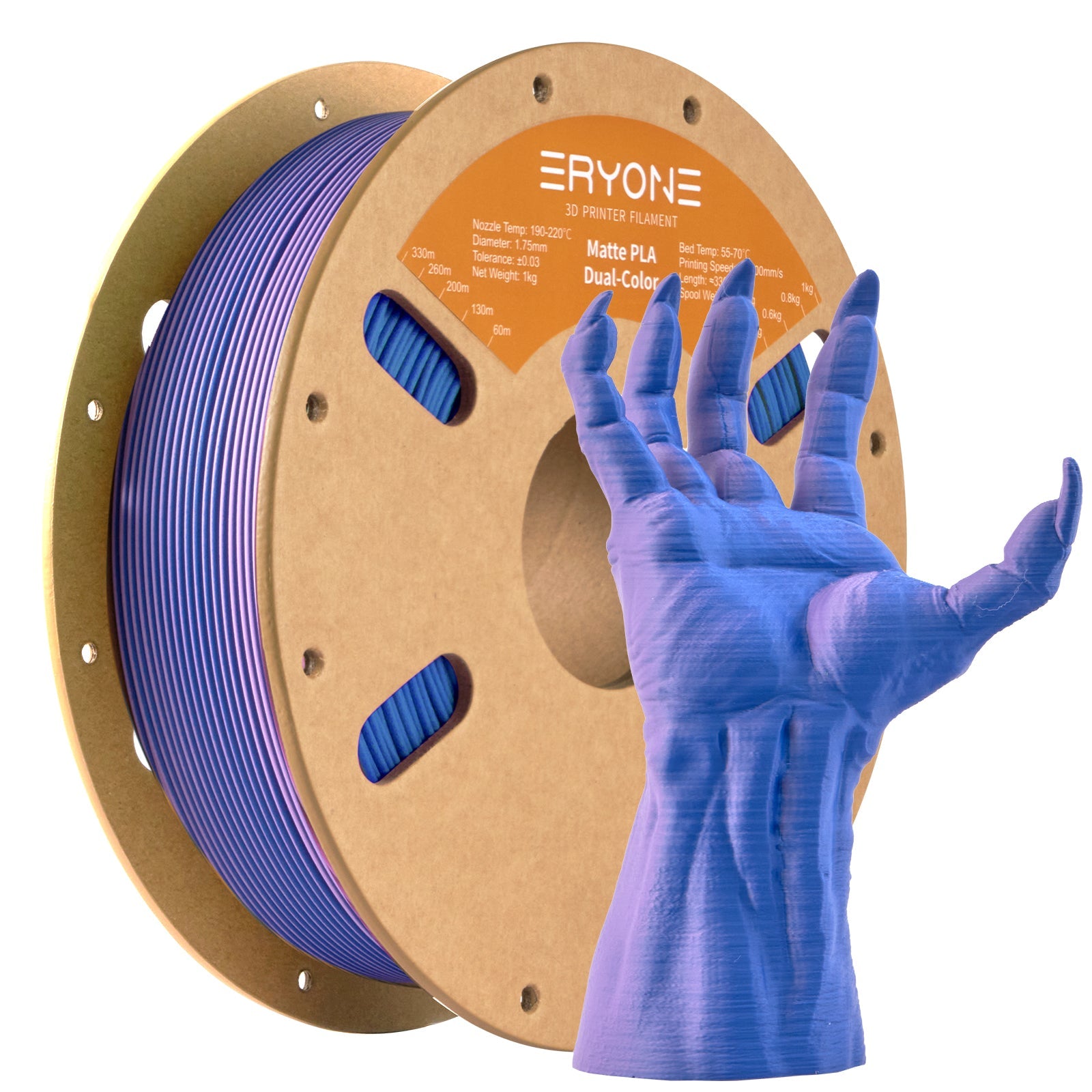 (Pre - sale) PLA Dual - Color Matte Filament - 1.75mm±0.03mm (1kg)
