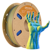 PLA Matte Gradient Dual-Color Filament - 1.75mm±0.03mm (1kg) - Matte Dual-Color-Blue&Yellow