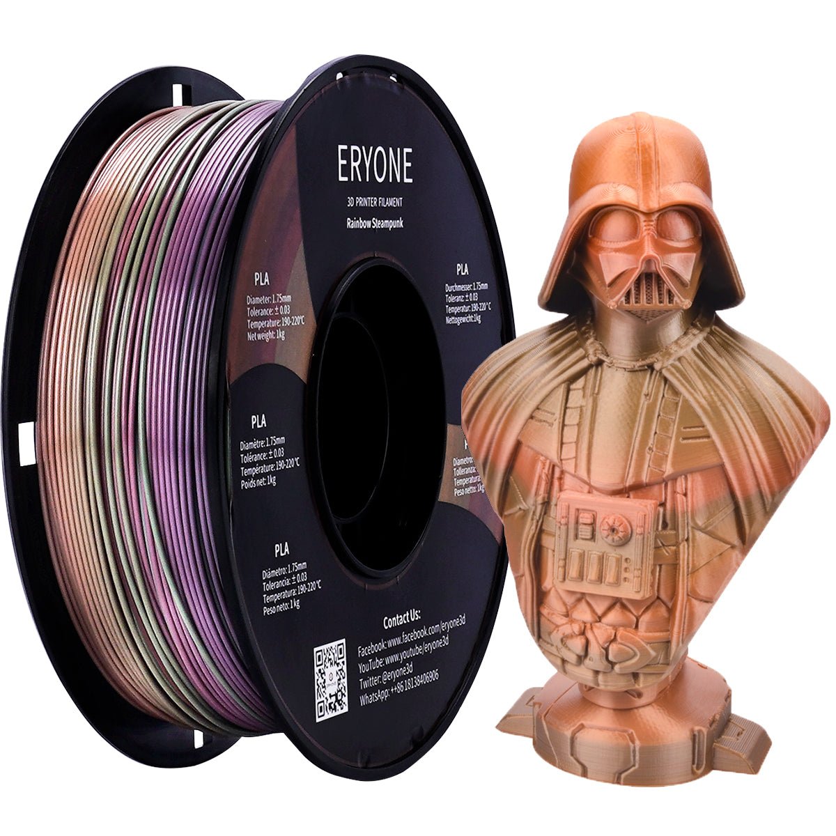 （Pre - sale) PLA Rainbow and Silk Rainbow Filament - 1.75mm±0.03mm (1kg)