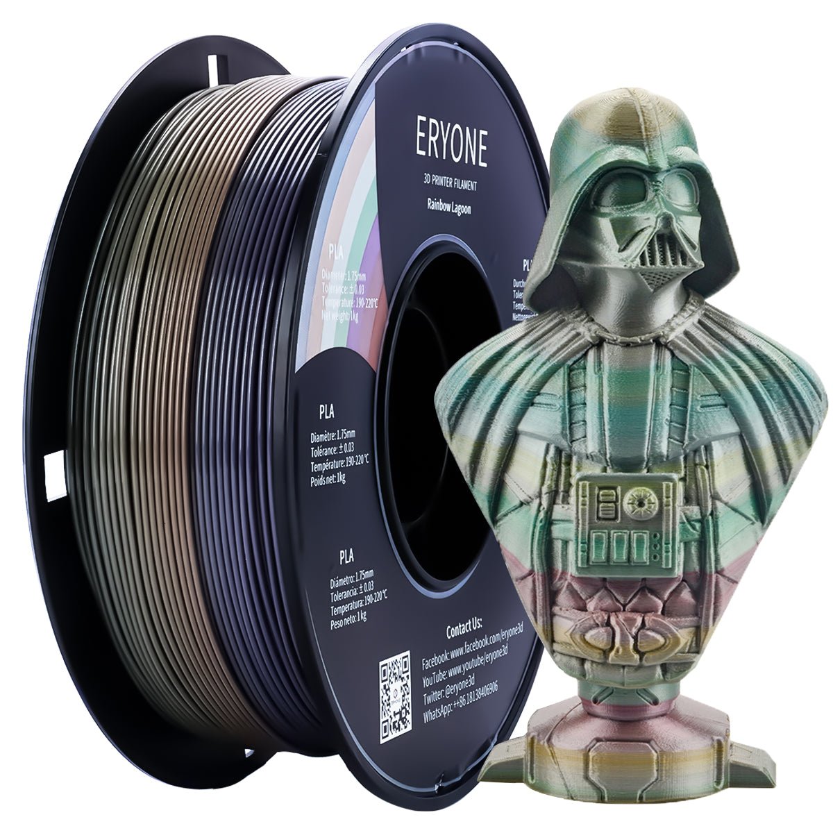 （Pre - sale) PLA Rainbow and Silk Rainbow Filament - 1.75mm±0.03mm (1kg)