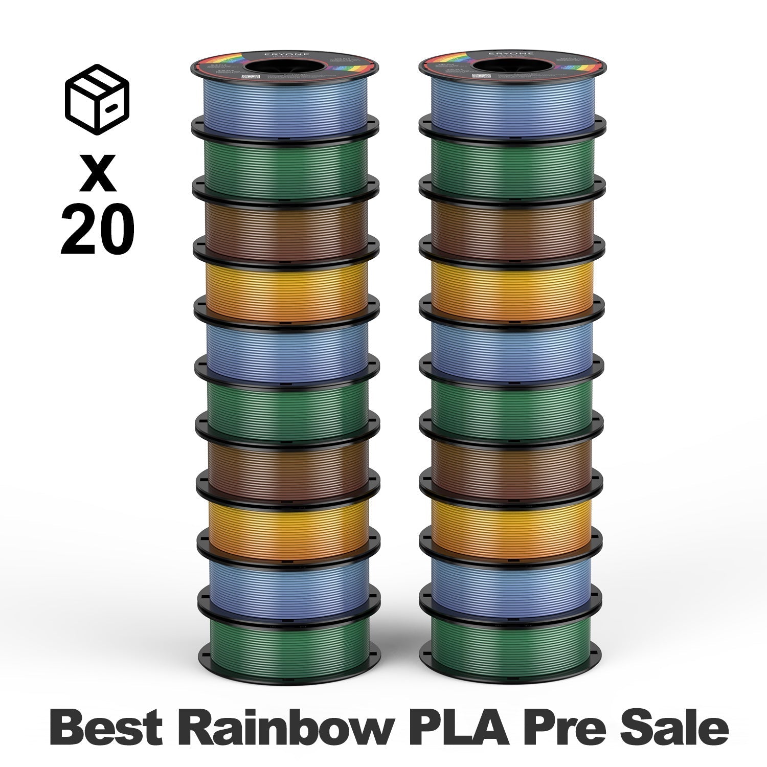 （Pre - sale) PLA Rainbow and Silk Rainbow Filament - 1.75mm±0.03mm (1kg)