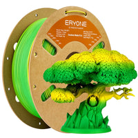 PLA Matte Gradient Dual-Color Filament - 1.75mm±0.03mm (1kg) - Matte Gradient Multi-Color-Yellow & Green