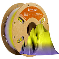 PLA Matte Gradient Dual-Color Filament - 1.75mm±0.03mm (1kg) - Matte Gradient Multi-Color-Yellow & Purple